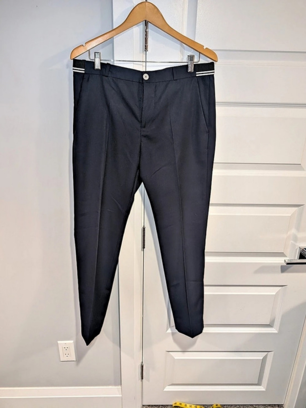 H&M Slim Fit/Coupe Serrée Trousers Navy Size 34R